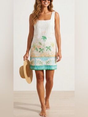 London Times Tropical Print Dress